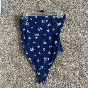 Strapless Patterned Bodysuit